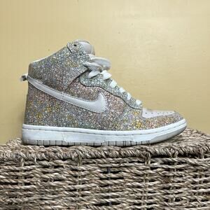Nike Dunk Skinny Premium White Floral 2011 Women Size 5 386316-101 RARE